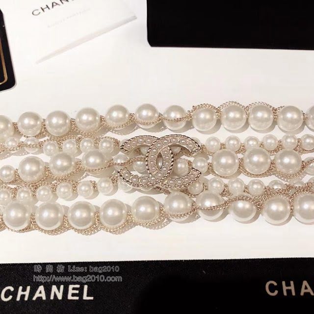 chanel手鏈 2019年專櫃新款 小香多層編織 珍珠手鏈  gzsc1466